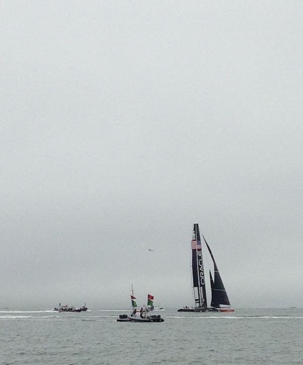 oracle team usa low wind lots of sail