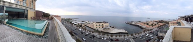 rooftop view from the grand hotel palazzo in livorno