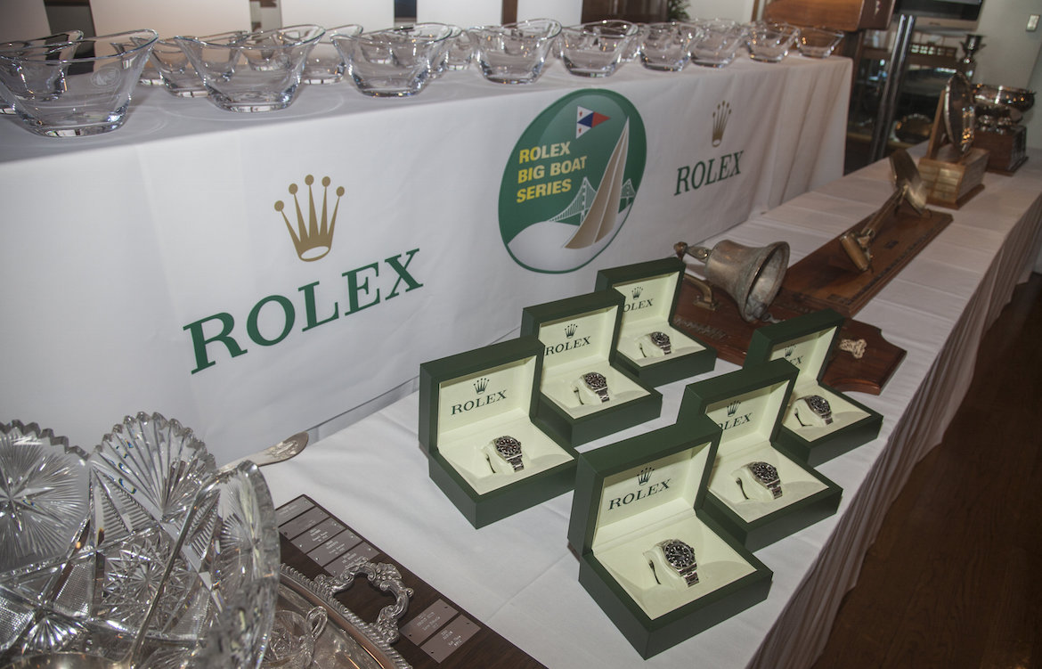 rolex big boat series prize giving, including rolex stainless steel submariner date watches