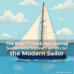 Artistic representation for The Blue Thread: Navigating Sustainable Marine Fashion for the Modern Sailor
