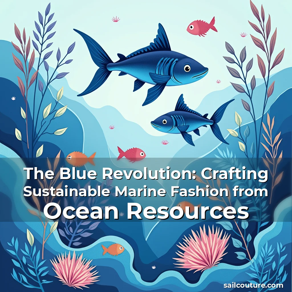 Artistic representation for The Blue Revolution: Crafting Sustainable Marine Fashion from Ocean Resources